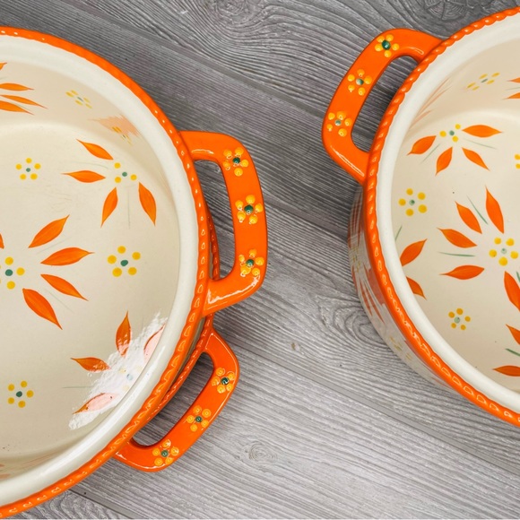 Temp-tations Tara old world floral stacking bowls pans lid 1qt 2qt 3 qt broken - Picture 8 of 9